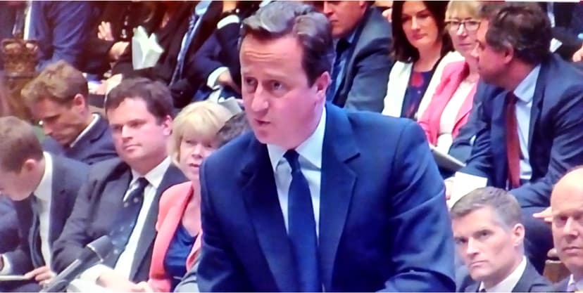 David Cameron at the House of Commons following the EU referendum.