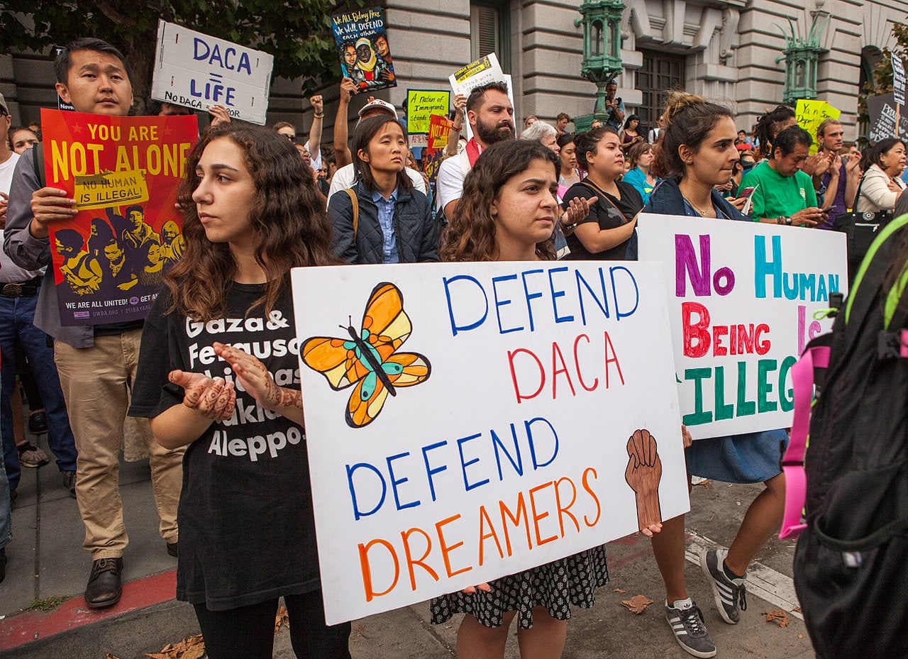 DACA rally in San Francisco. Photo by: Pax Ahimsa Gethen