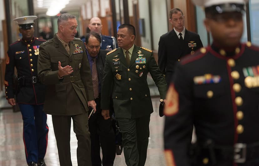 Gen. Joseph Dunford Jr. with Gen. Gatot Nurmantyo. Photo by: Navy Petty Officer 2nd Class Dominique A. Pineiro.