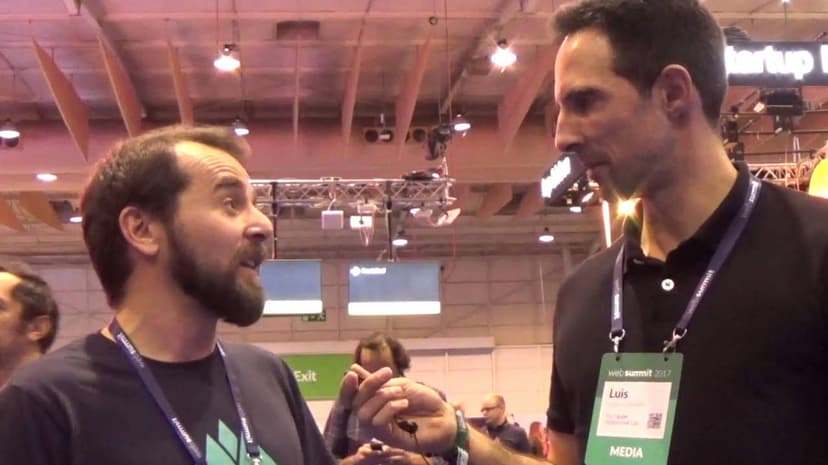 Founder of JustEnjoy, Luis Caixado, at the Web Summit.