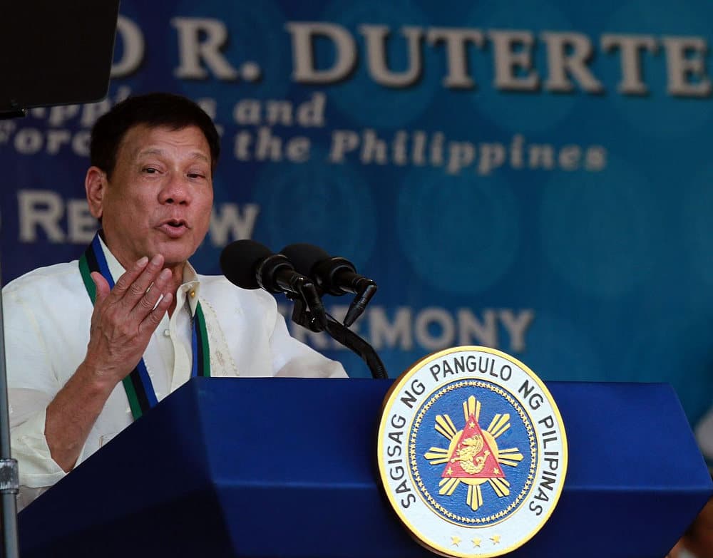 President Rodrigo Duterte speech 07/01/16. Photo by: Presidential Communications Operations Office.