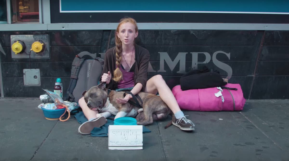 Homeless girl in New York. Image by: Bustle.