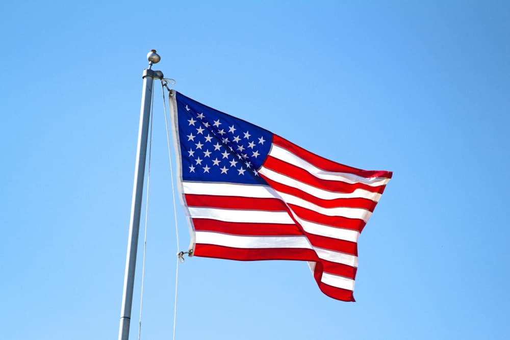 United States flag.