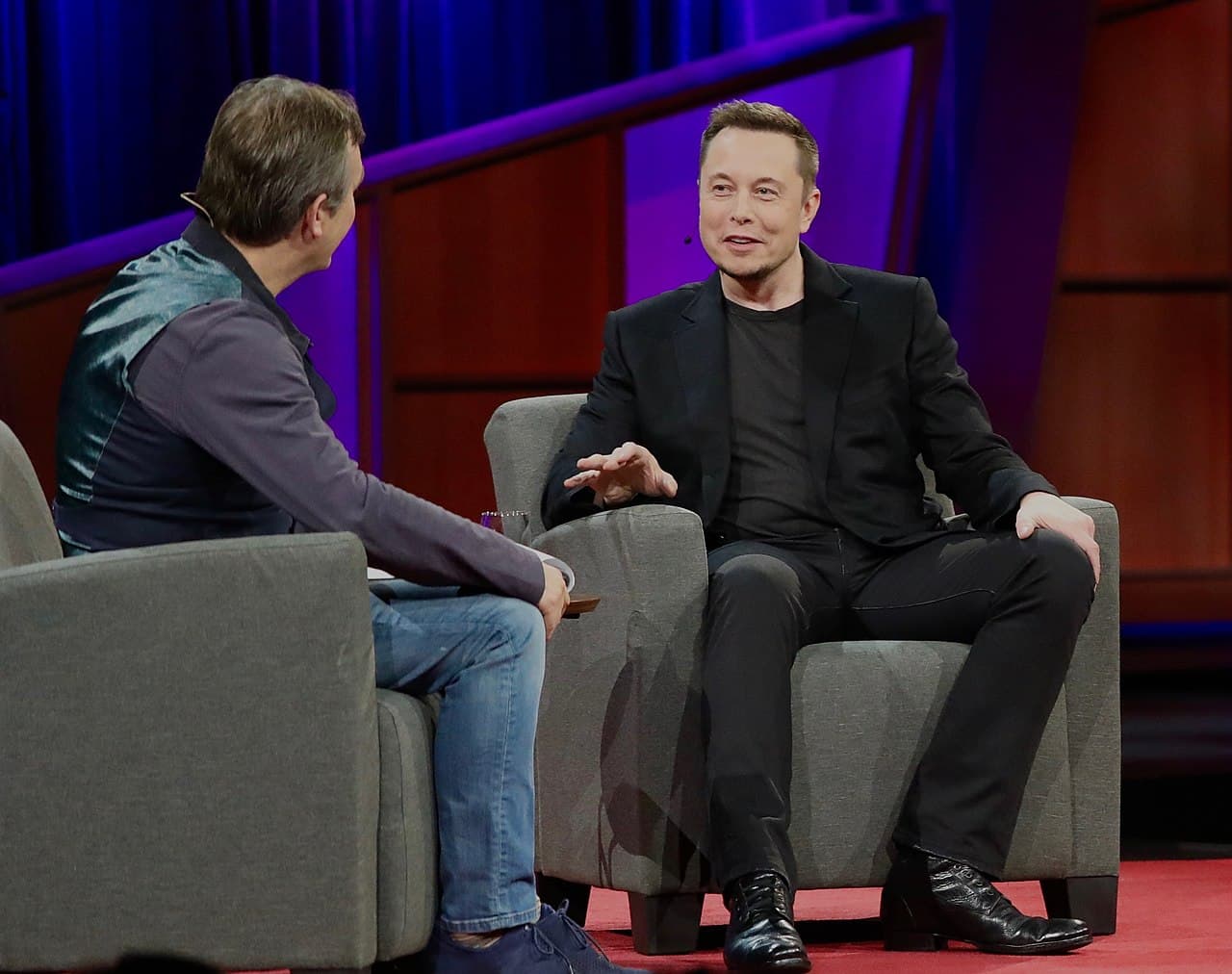 Elon Musk at TED 2017. Photo by: Steve Jurvetson.