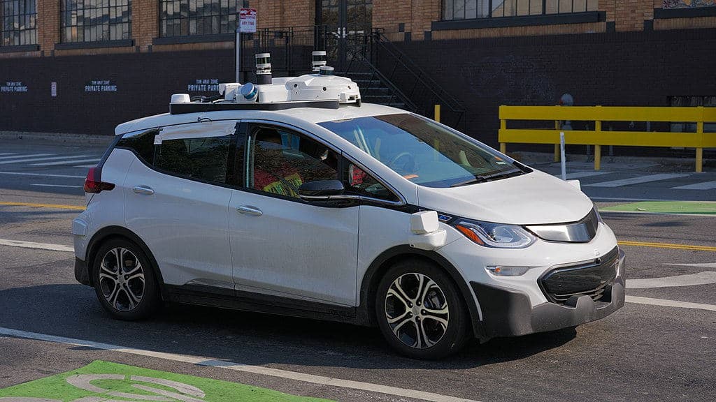 A Cruise Automation Chevrolet Bolt, third generation, seen in San Francisco. Photo by: Dilu,