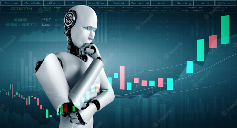 AI predicts stock market prices for tomorrow.