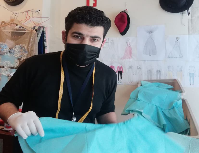 Ismail Boali began carrying out volunteer projects after coronavirus forced him to shut down his business. (Photo credit: Casa de Moda Boali)